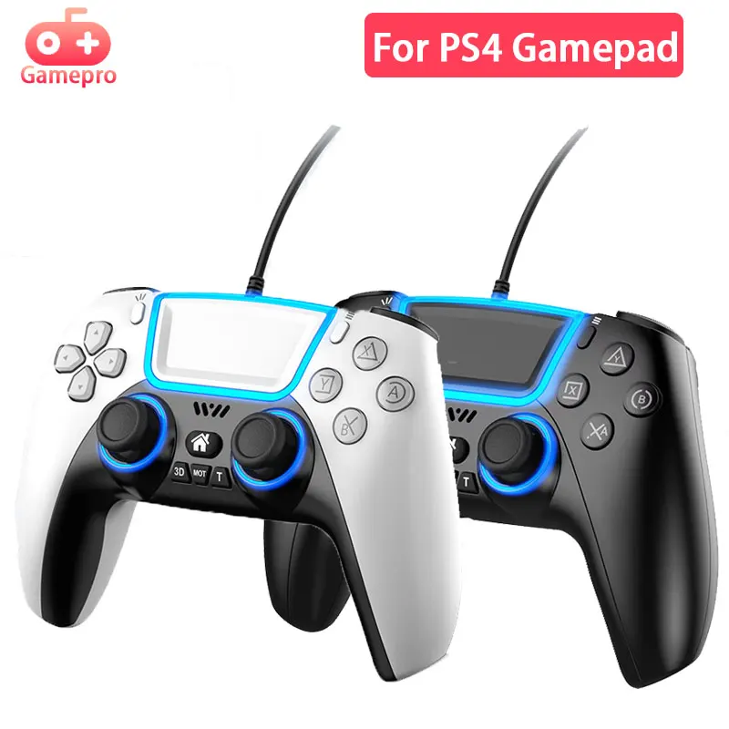 

Wired Gamepad Console Game Controller For PS4/PC/Steam/MFI/Android Joysticks 6-axis Adjustable vibration intensity