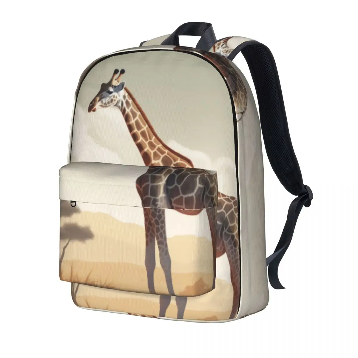 

Giraffe Backpack Vector Flat Animals Detailed Workout Backpacks Teen Colorful Lightweight High School Bags Cute Rucksack