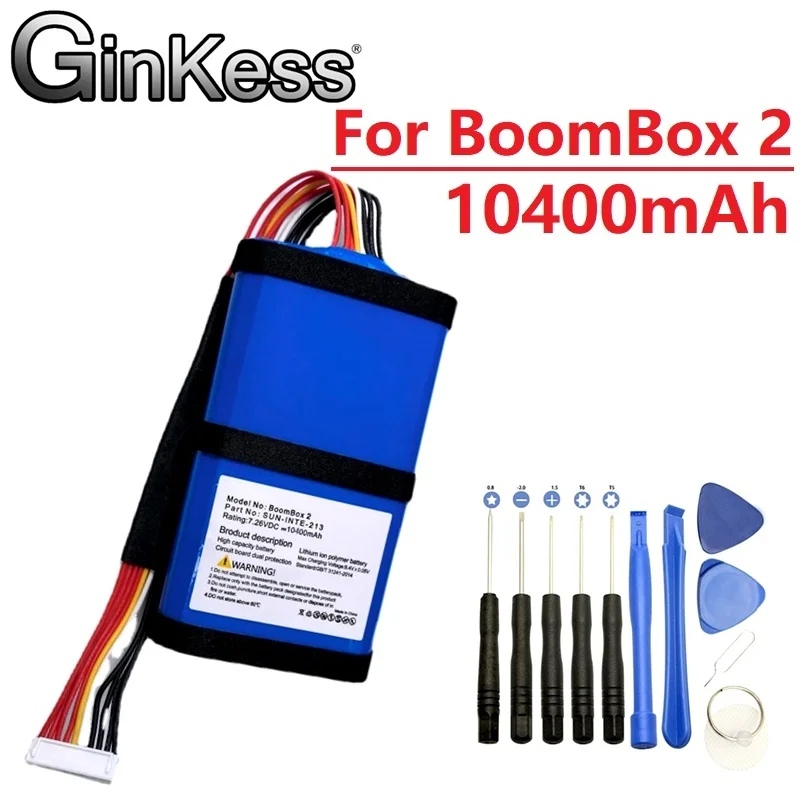 

Аккумулятор Ginkess для JBL Boombox2 10400 мАч, аккумулятор для JBL Boombox 2, SUN-INTE-213 Bluetooth динамика + инструмент, 1 шт.