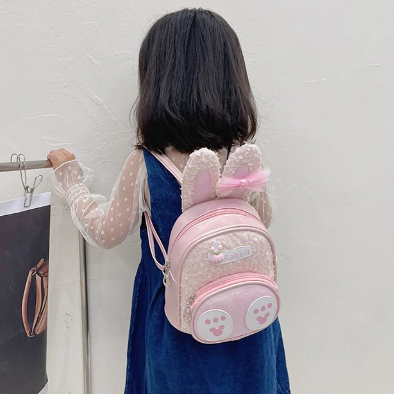 Children Rabbit School Bags In Kindergarten 3-6-year-old Small Backpacks Boy Baby Backpack Cute Little Girl Cartoon Bag for Gift
