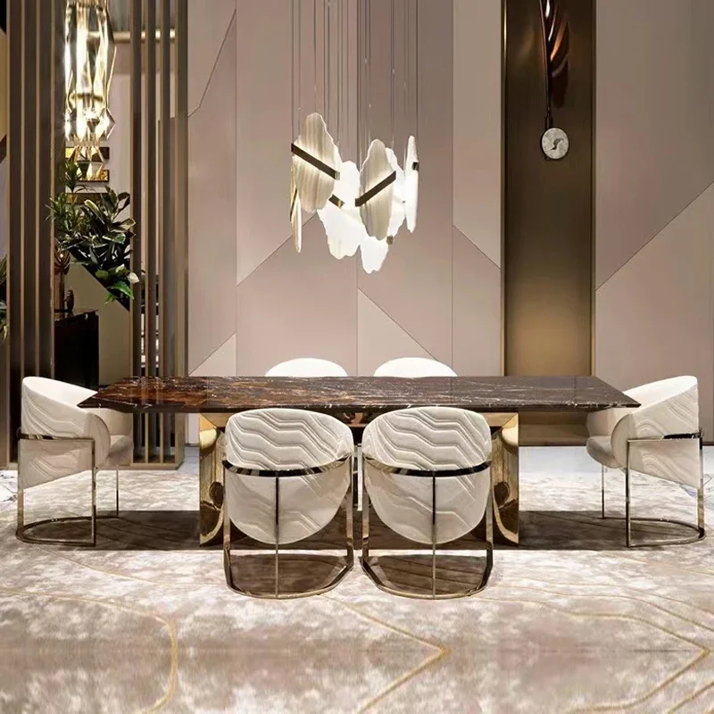 

Design Arm Luxury Dining Chair Living Room Office Dressing Desk Chair Bedroom Faux Leather Cadeira Gamer Household Items