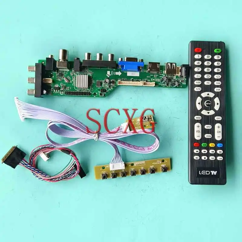 

For N164HGE-L11/L12/L21 Laptop Screen DVB Digital Controller Board Kit USB AV RF 16.4" HDMI-Compatible VGA 1920*1080 LVDS 40 Pin
