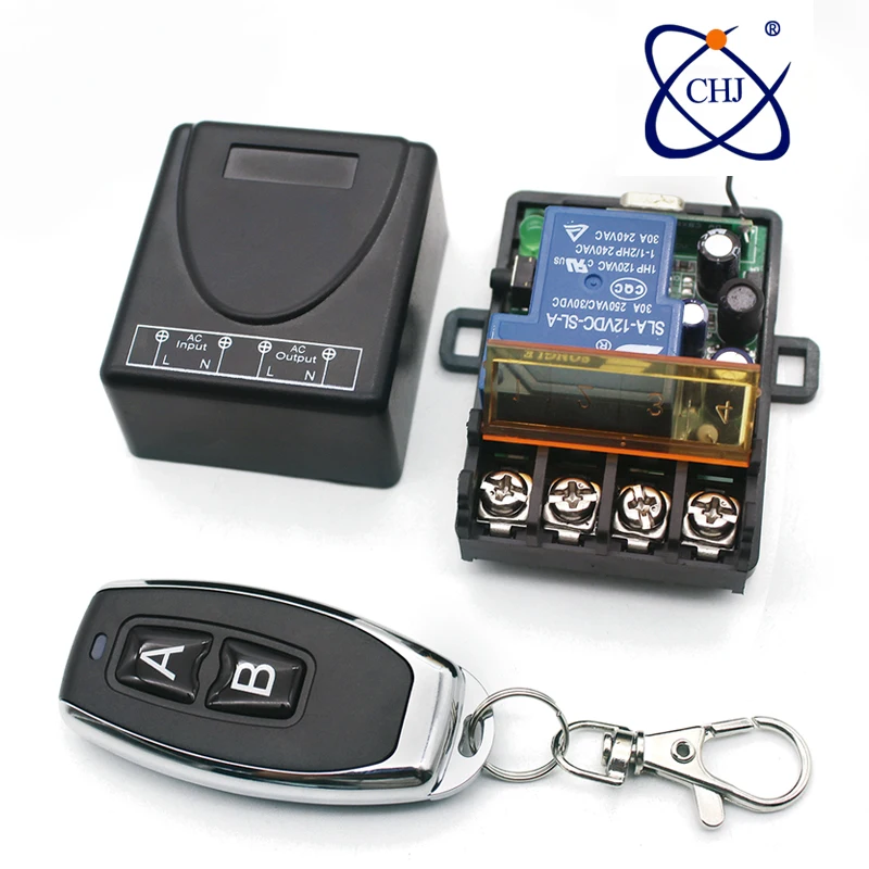 

Универсальный беспроводной пульт дистанционного управления 85-260 В переменного тока, 1 канал, 433 МГц, релейный модуль, приемник для мотора ворот гаража