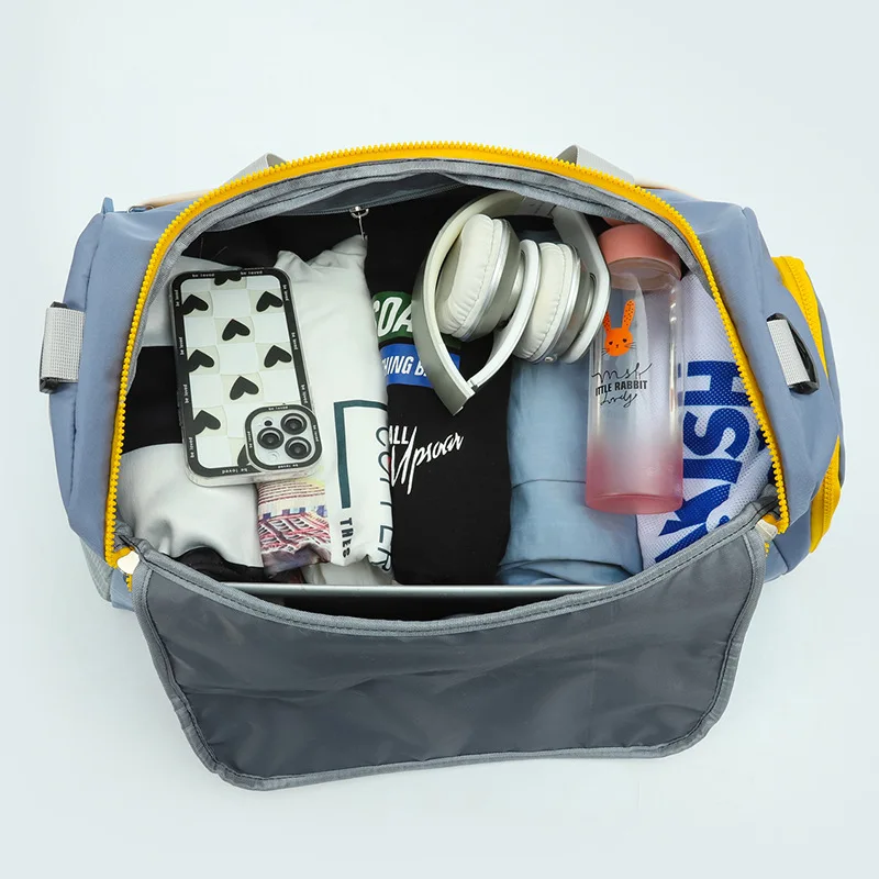 Multi-color large capacity women's fashion trend portable fitness travel bag duffle wear tie rod bag portable storage bag