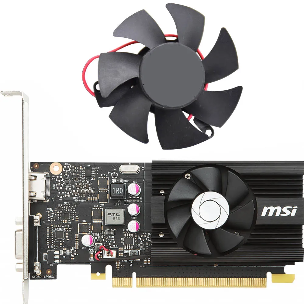 

Вентилятор PLD05010S12L GT1030 для видеокарты MSI GeForce GT 1030 2G LP OCV2, 46 мм, 2-контактный