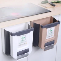 Kitchen Folding Garbage Can Household Cabinet Wall Hanging Garbage Can Multifunctional Thickened Hanging Vehicle Garbage Can