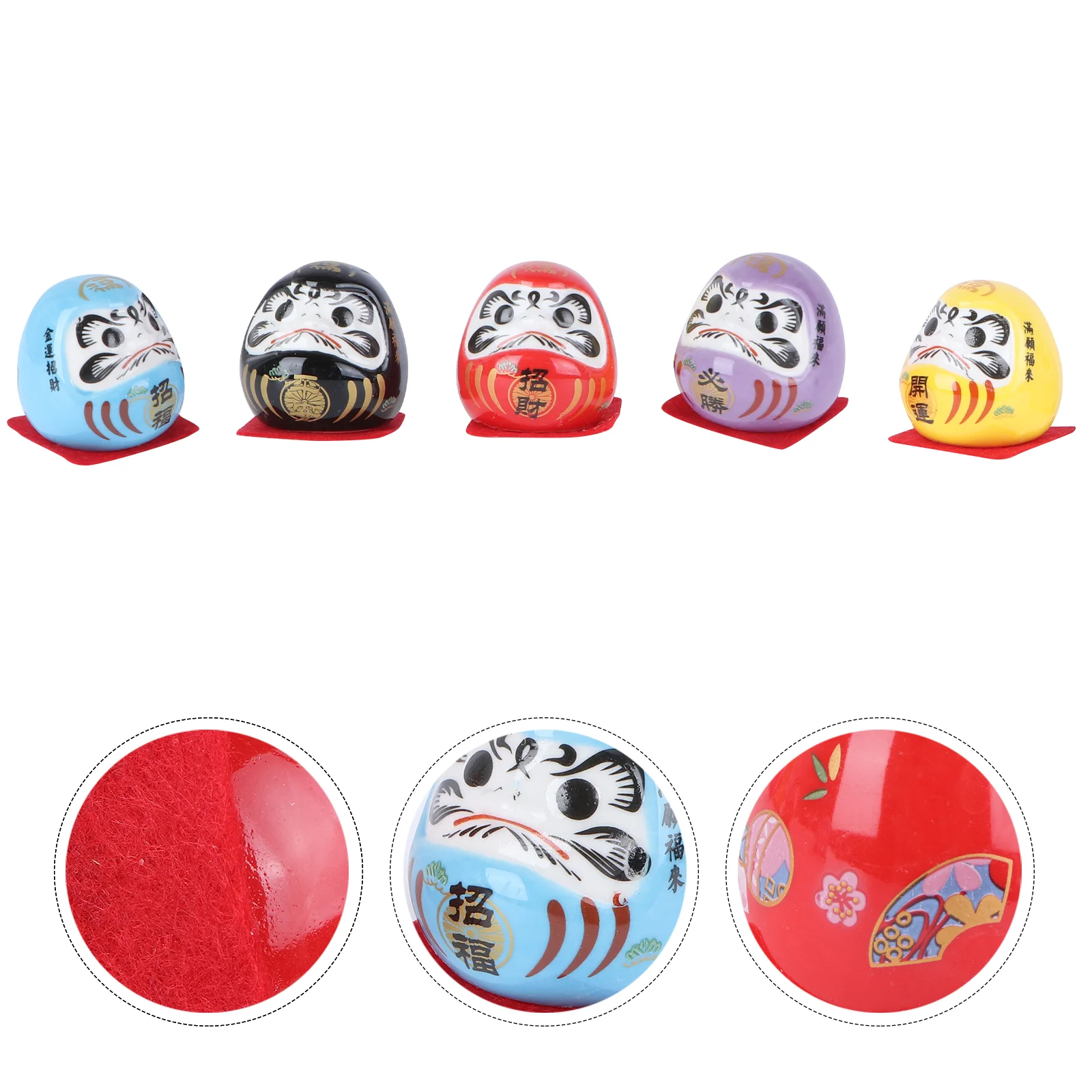 

Daruma Cat Luckyjapanese Statue Fortune Figurine Figurines Mini Ornament Ceramic Wealth Decorationdecorminiature Dharma Figure