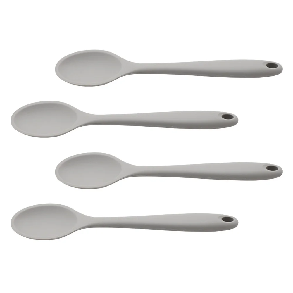 

Spoons Spoon Mixing Silicone Cooking Fruit Serving Rubber Paddle Rice Stirring Teaspoon Baking Utensils Scoop Tablespoon Honey