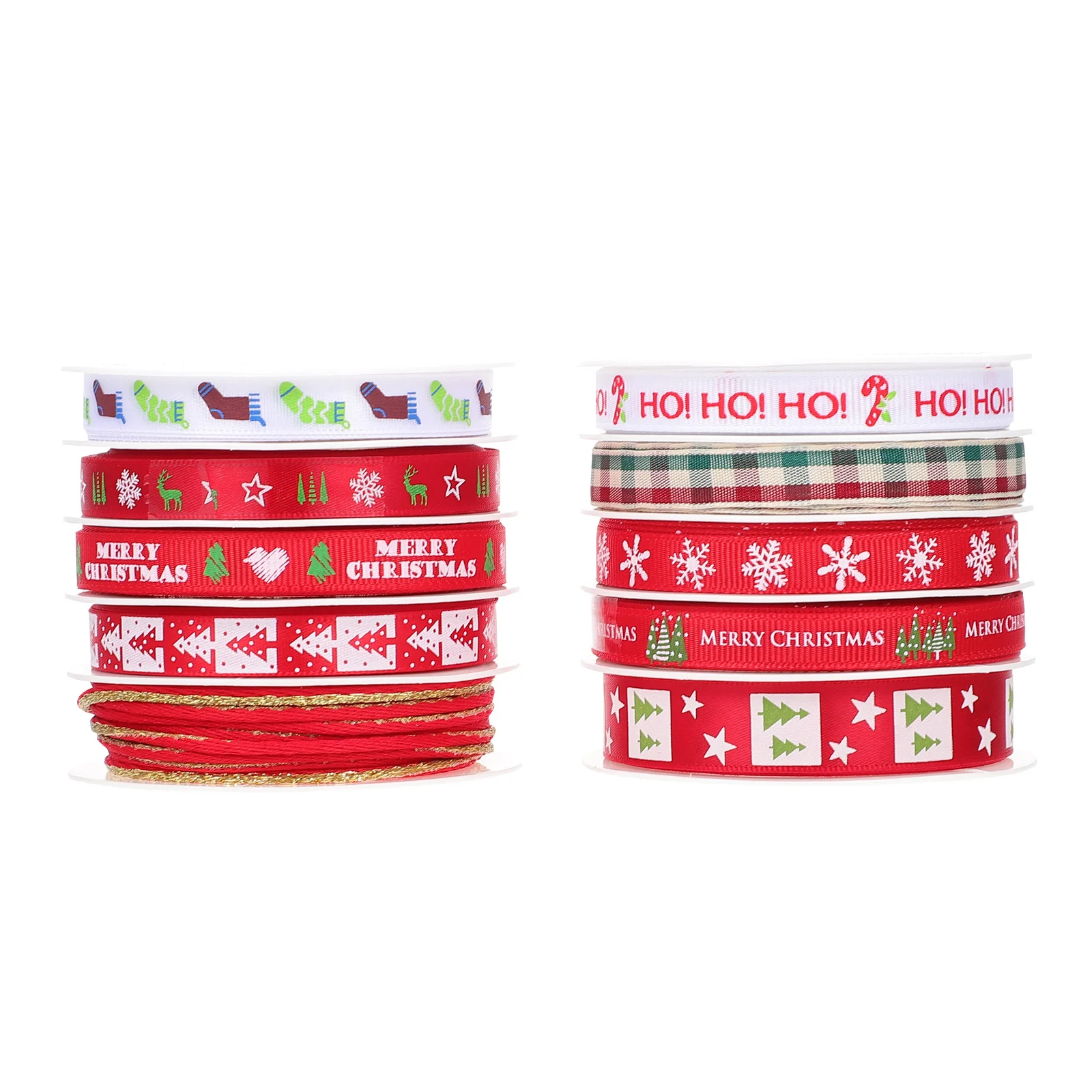 

Ribbon Christmas Gift Wrappingpacking Packaging Thin Ribbons Grosgrain Fabric Crafts Wiredstrip Diy Themed Polyester Printed