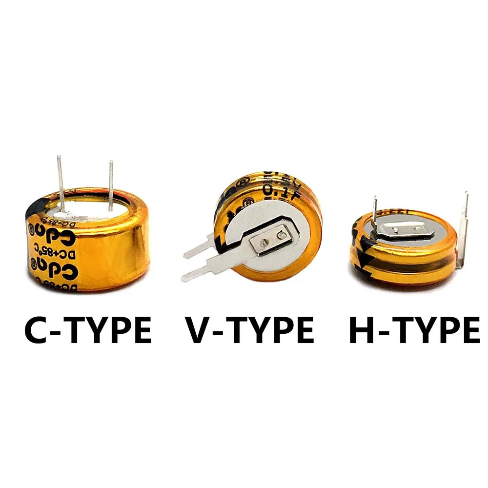 

CBH Super Capacitors Ultra Capacitor CDA 3.6V 0.22F 0.33F 0.47F C-Type H-Type V-Type Button Type Farrah SuperCapacitors