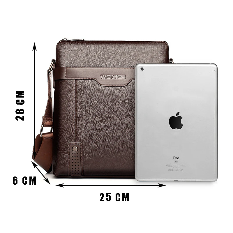 Vintage Man Bag Waterproof PU Leather Shoulder Bag Business Men's Messenger Crossbody Fashion Casual Handbag Shoulder Bags Gift