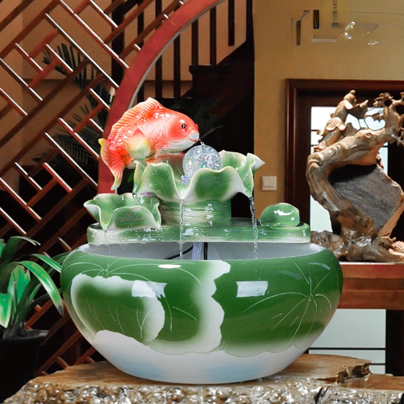 

Керамический очиститель воды для аквариума, керамический фонтан, распылитель, увлажнитель, украшение для гостиной, креативный водный пейзаж