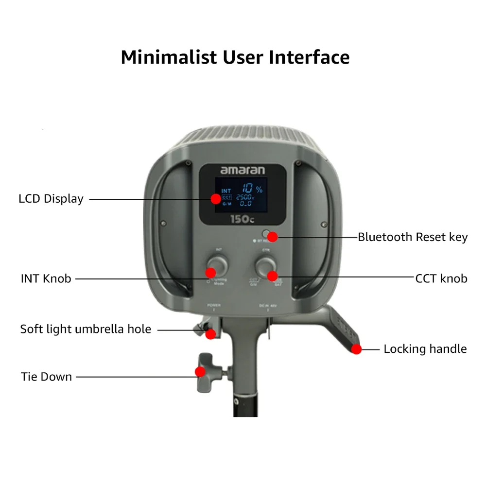 Цветовая деталь для фото- и видеосъемки Aputure amaran 300C 150C Bowens Mount 2500K-7500K