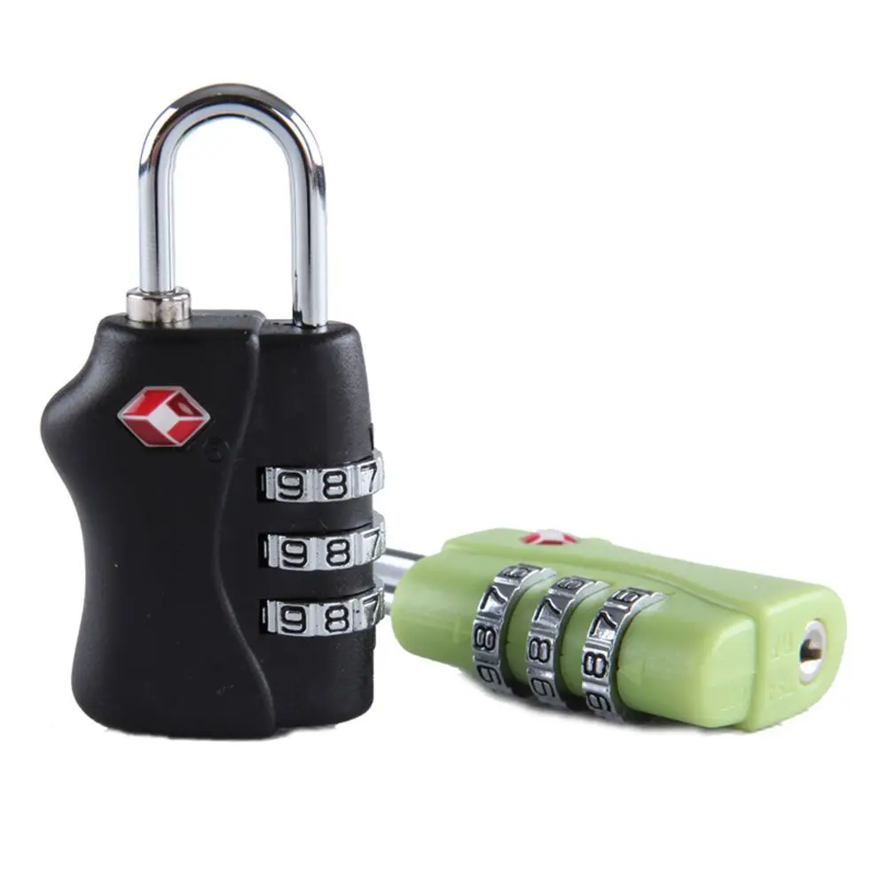 

1Pc TSA Customs Lock Safely Code 3 Dial Digit Combination Lock Portable Anti-theft Luggage Lock Practical Travel Safe Padlock