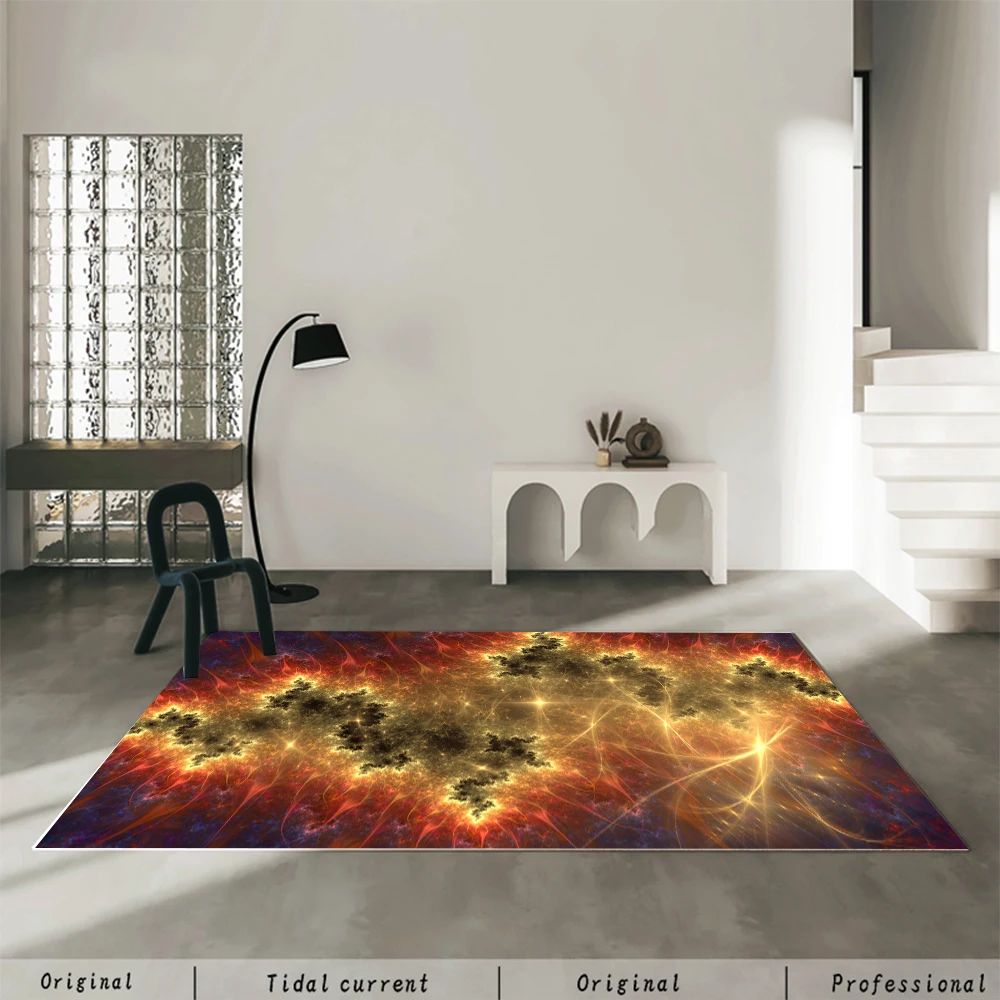 

wangart Orange Star Abstract Mat Think Independe Floor Lounge Rug Large Area Carpet Living Room Rugs Mats bedroom Doormat