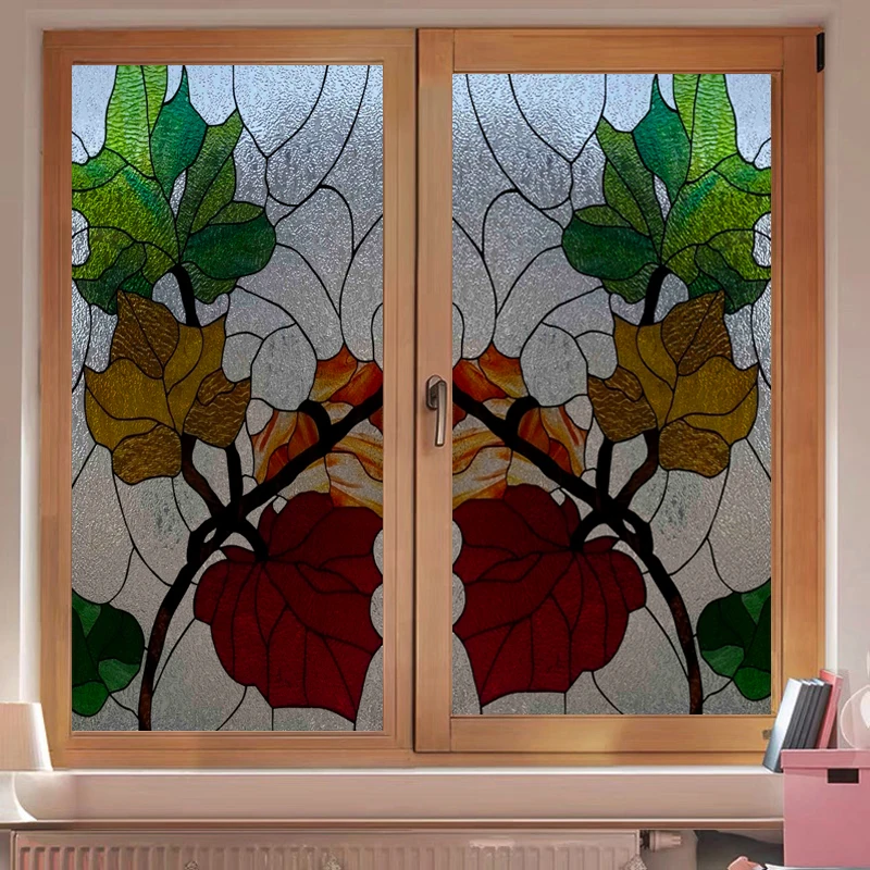 Оконная пленка витражные пленки матовая статическая клейкая легкая прозрачная
