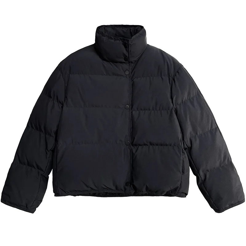 Women's Winter Bread Coat New Fashion Stand-up Collar Fluffy Cotton Coat Loose and Warm Short Cotton Coat Female Korean Version