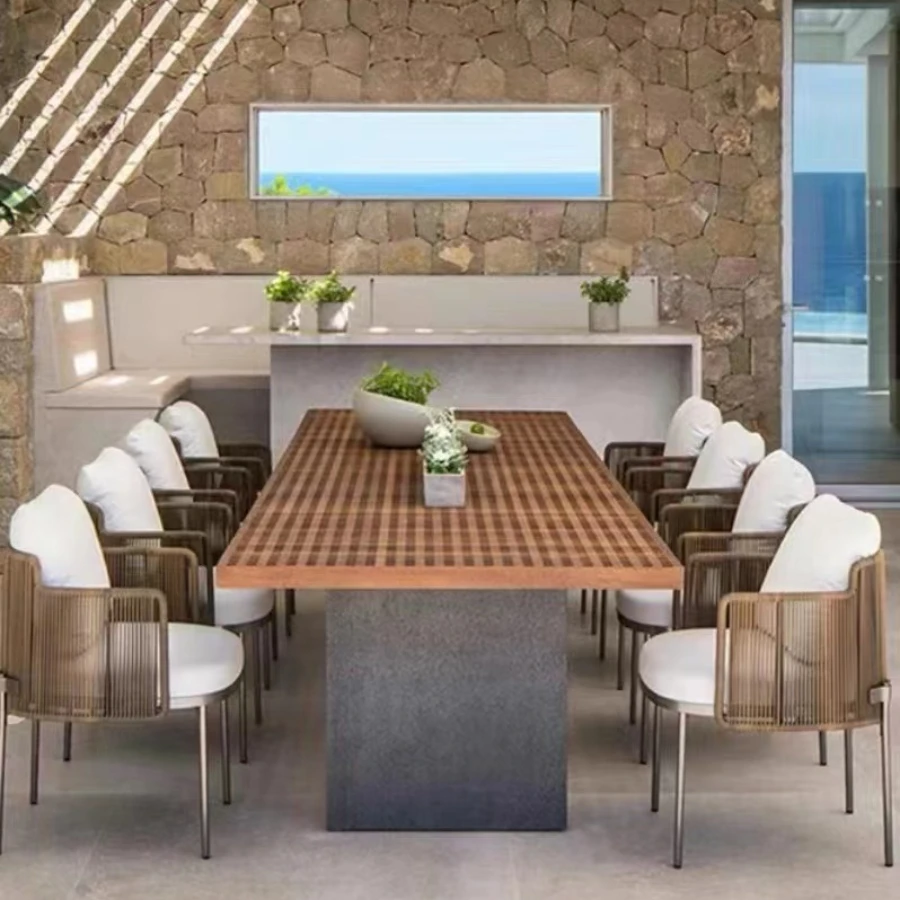 Уличные стулья для кофейного столика и чая обеденный стул из ротанга террасы