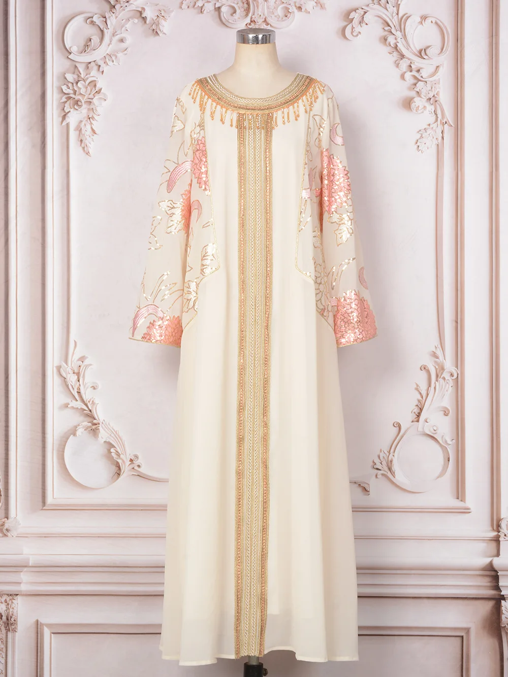ИД мусульманские женские вечерние платья с вышивкой блестками Abayas Jalabiya Рамадан