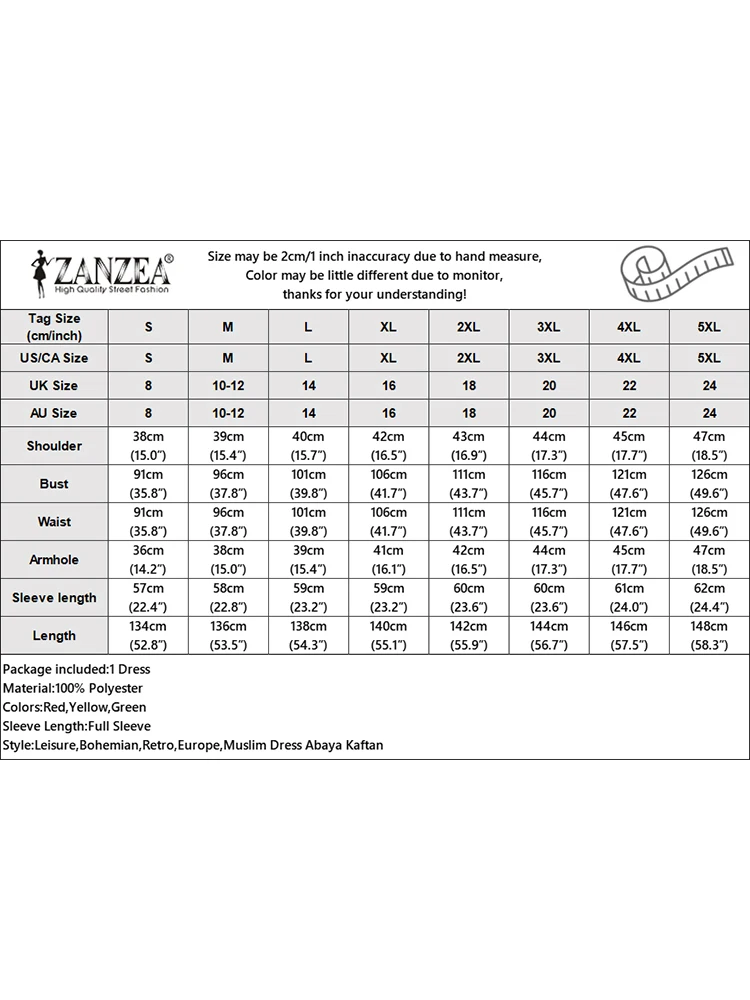 Элегантное Женское Мусульманское Платье С Длинным Рукавом Zanzea В Богемном Стиле