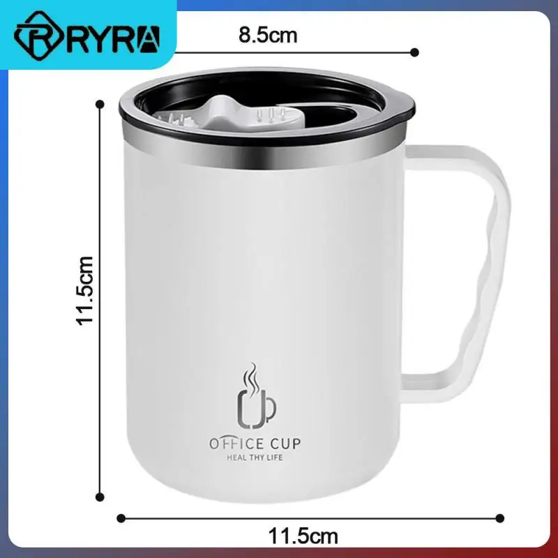

Food Grade Silicone Sealing Rin Thermos Cup With High Beauty Simple Office Mug Sealed Leak-proof Water Bottle Wide-mouth Design
