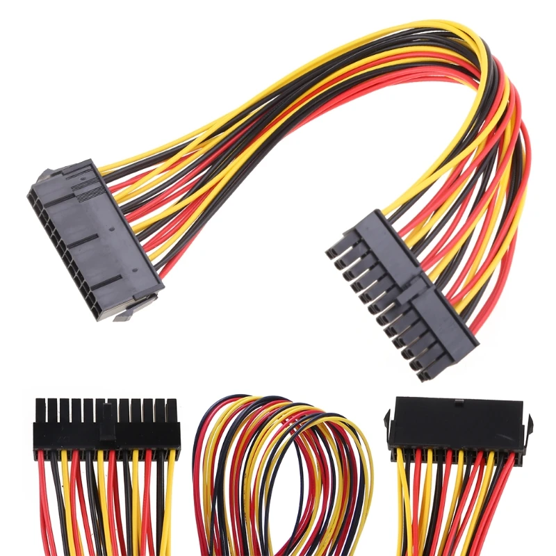 

24PIN ATX Motherboard PSU Graphics Card Extension Cable Male to Female Adapter P9JB
