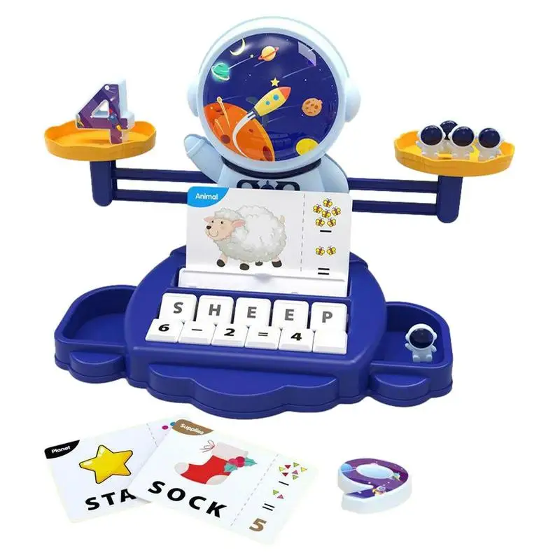 

Balance Counting Toys Astronaut Balance Math Number Toy Weighing Scale Montessori Digital Counting Toy Portable Early