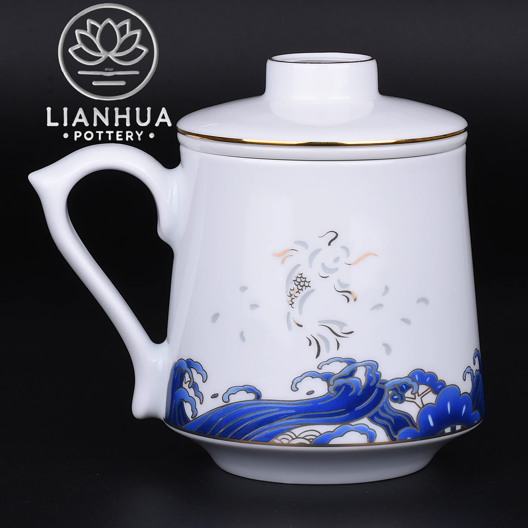 

Порцеляновая кружка LIANHUA POTTERY Linglong с заварочным устройством