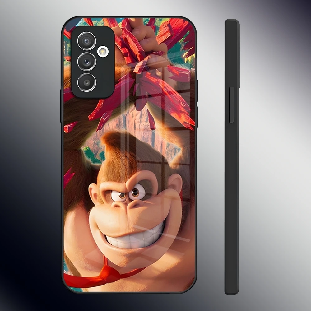 Фото Чехол для телефона D-Donkey Kong Game для S25 Ultra Samsung S24 Fe S22 S20 S23 21 Plus A54 A34 A53 A16, стеклянный чехол №3