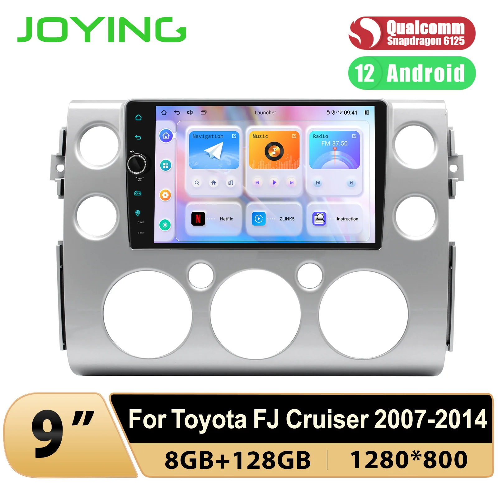 JOYING 9-дюймовый Android автомобильный радио стерео GPS мультимедийный плеер для Toyota FJ