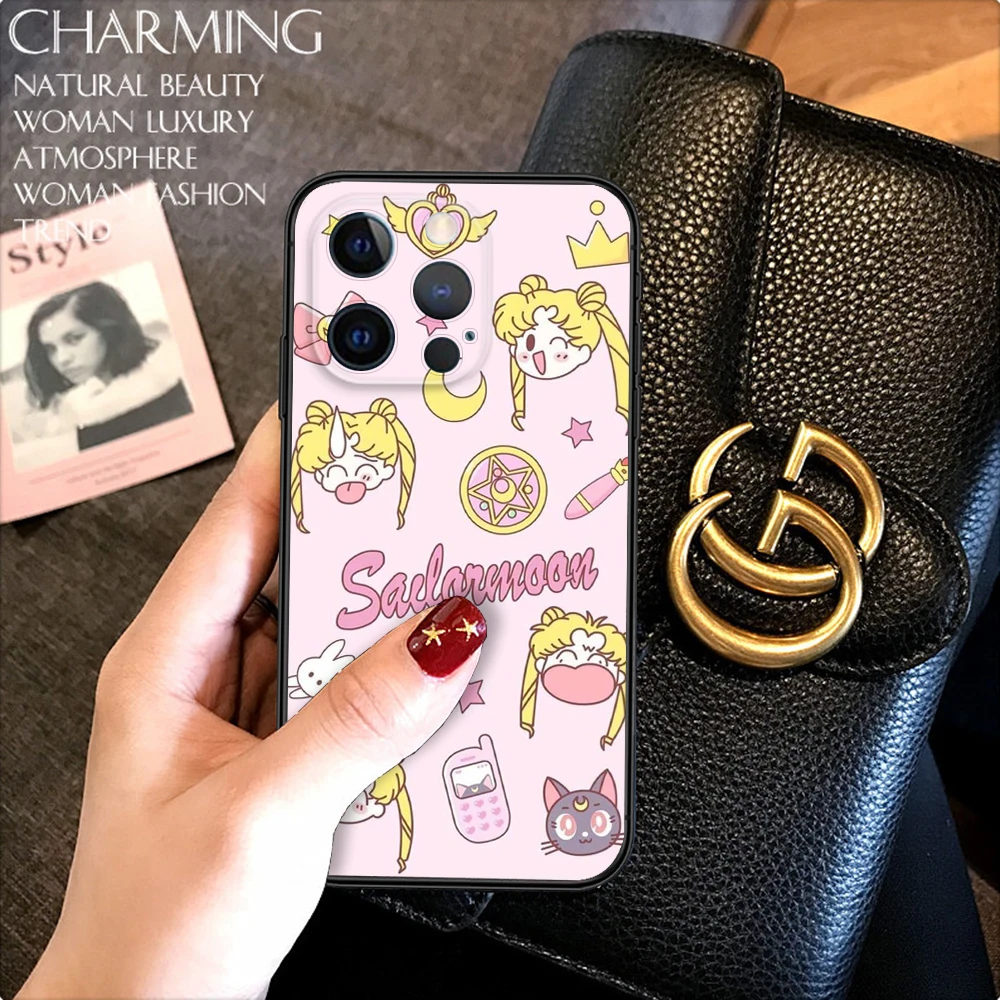 Мягкий чехол 55AS с аниме Сейлор Мун для Samsung J2 Prime J4 Core J5 J6 Plus J7 Pro J8 S7 Edge S8 Note 8 9 10 Lite 20