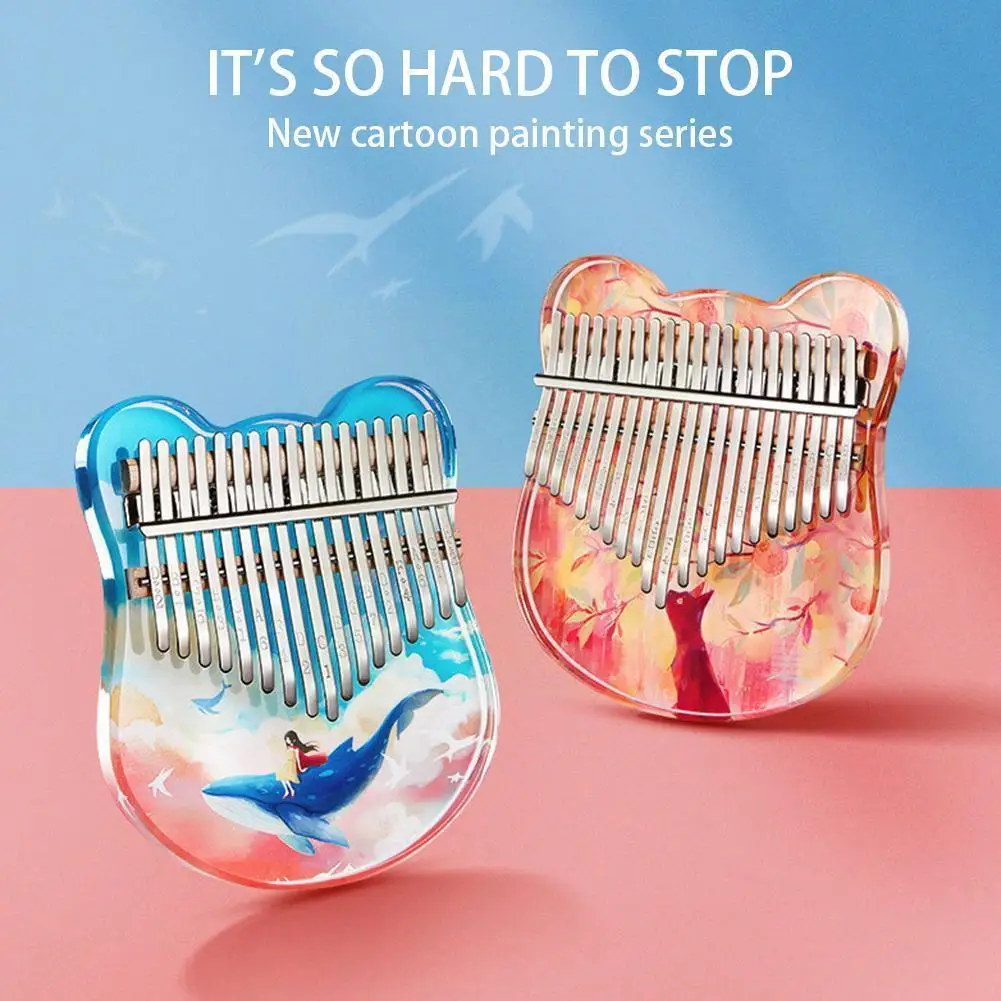 

Kalimba 17/21 Tone Transparent Acrylic Thumb Piano And Small Piano Musical High-quality Portable Africa Instrument Wood Fin P0j9