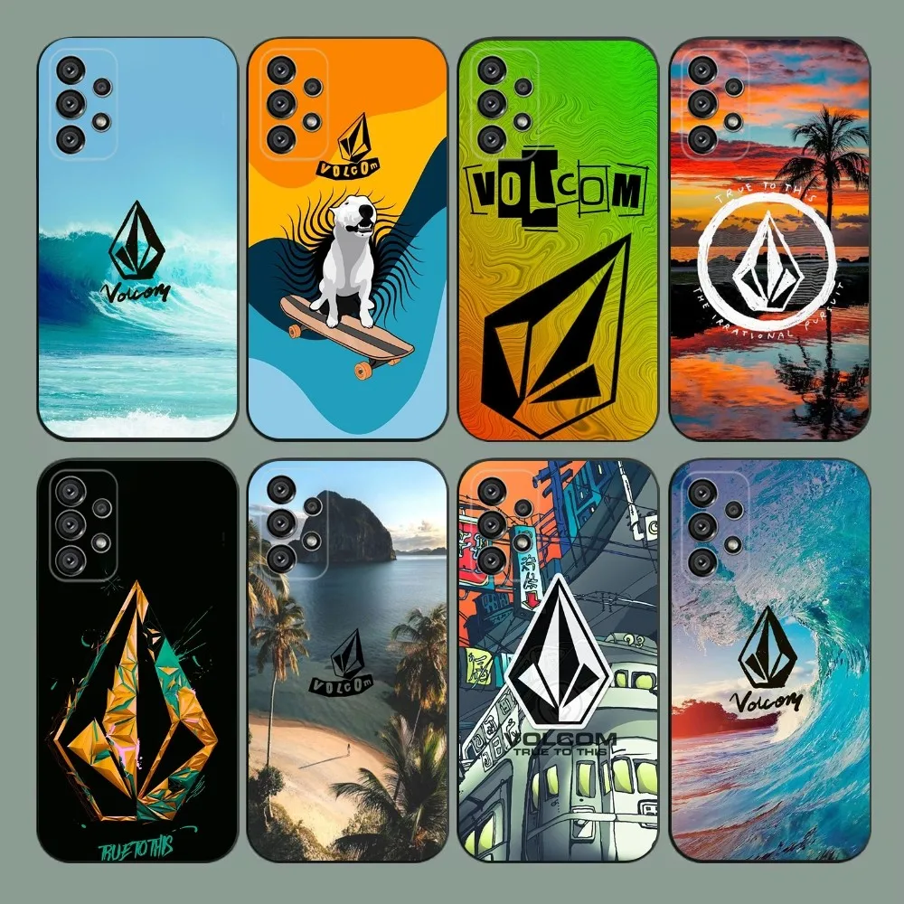Модный V-Volcom спортивный Стильный чехол для телефона Samsung Galaxy A20 A21s A22 A31 A32 A52 A53 A72 73 A80