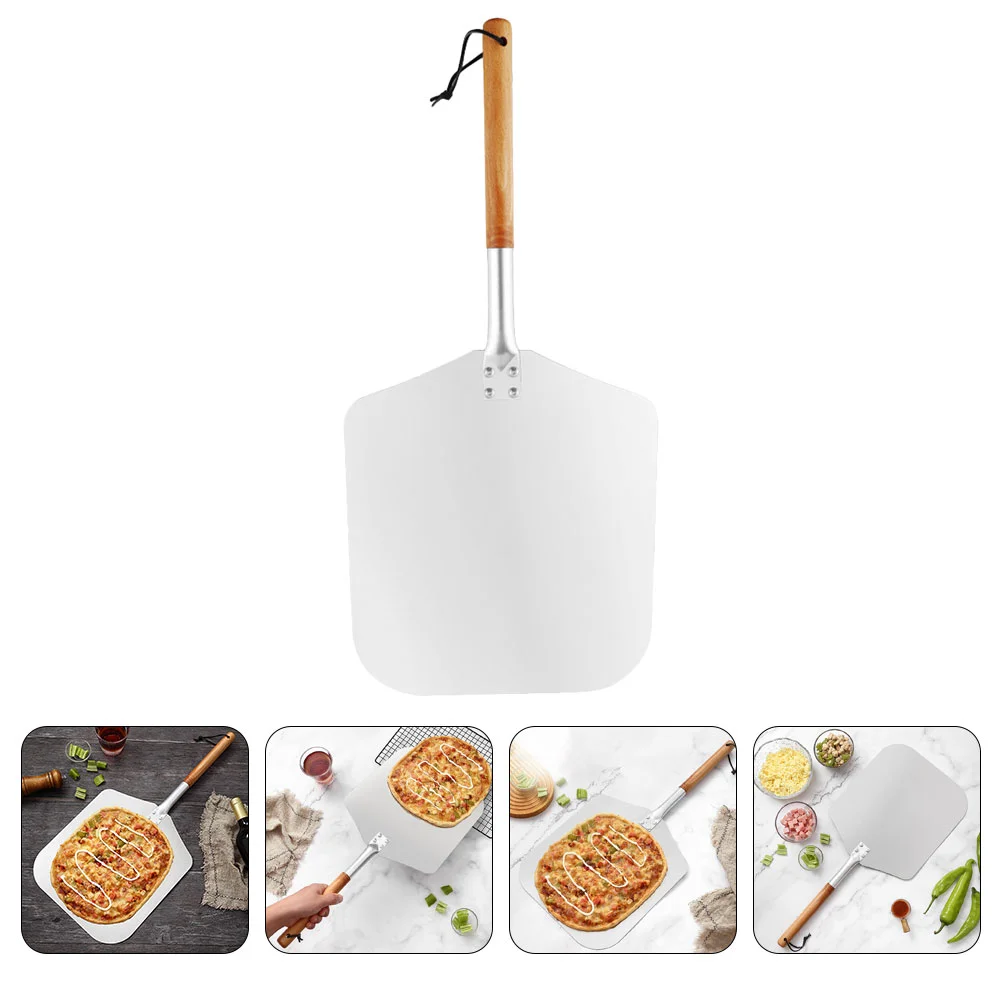 

Kitchen Utentsils Portable Cake Spatula Convenient Pizza Server Aluminum Utensils Holder Wood Party Caninets