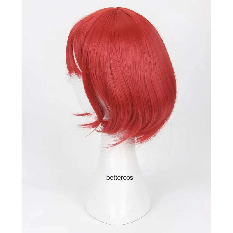 Парик для косплея акагами no Shirayukihime Shirayuki короткий красный термостойкий