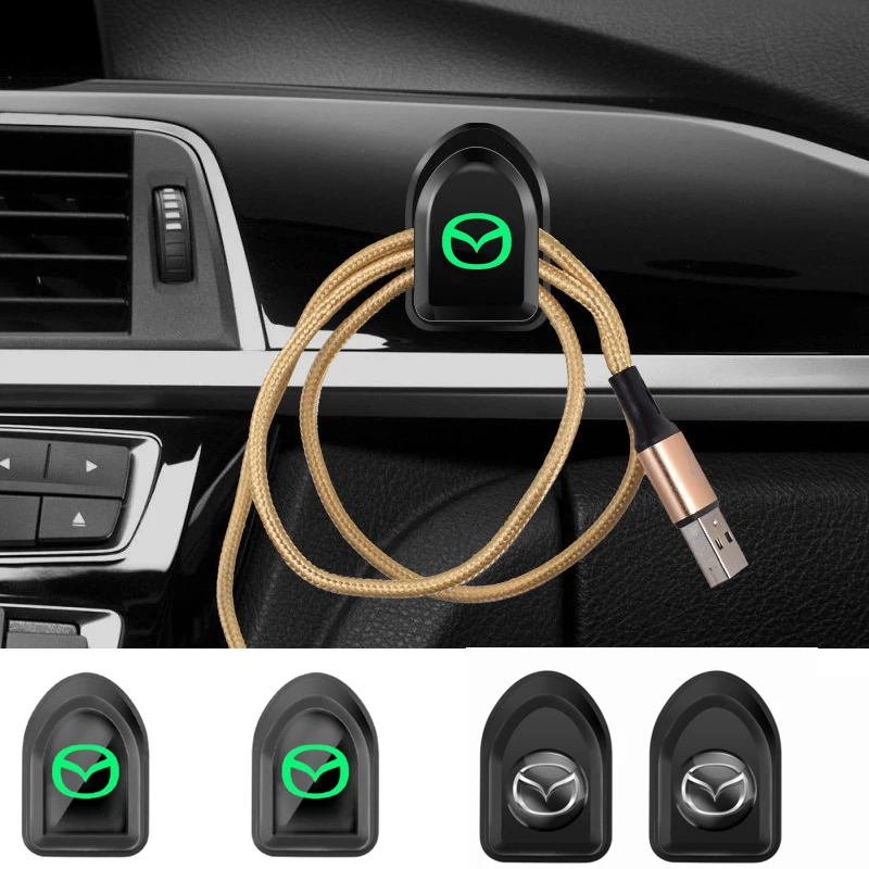 

Car Styling Luminous Holder Hook Data Line Clip Sticker for Mazda RX8 RX7 MX3 Axela 6 Atenza MX5 CX9 CX5 CX7 323 626 Accessories