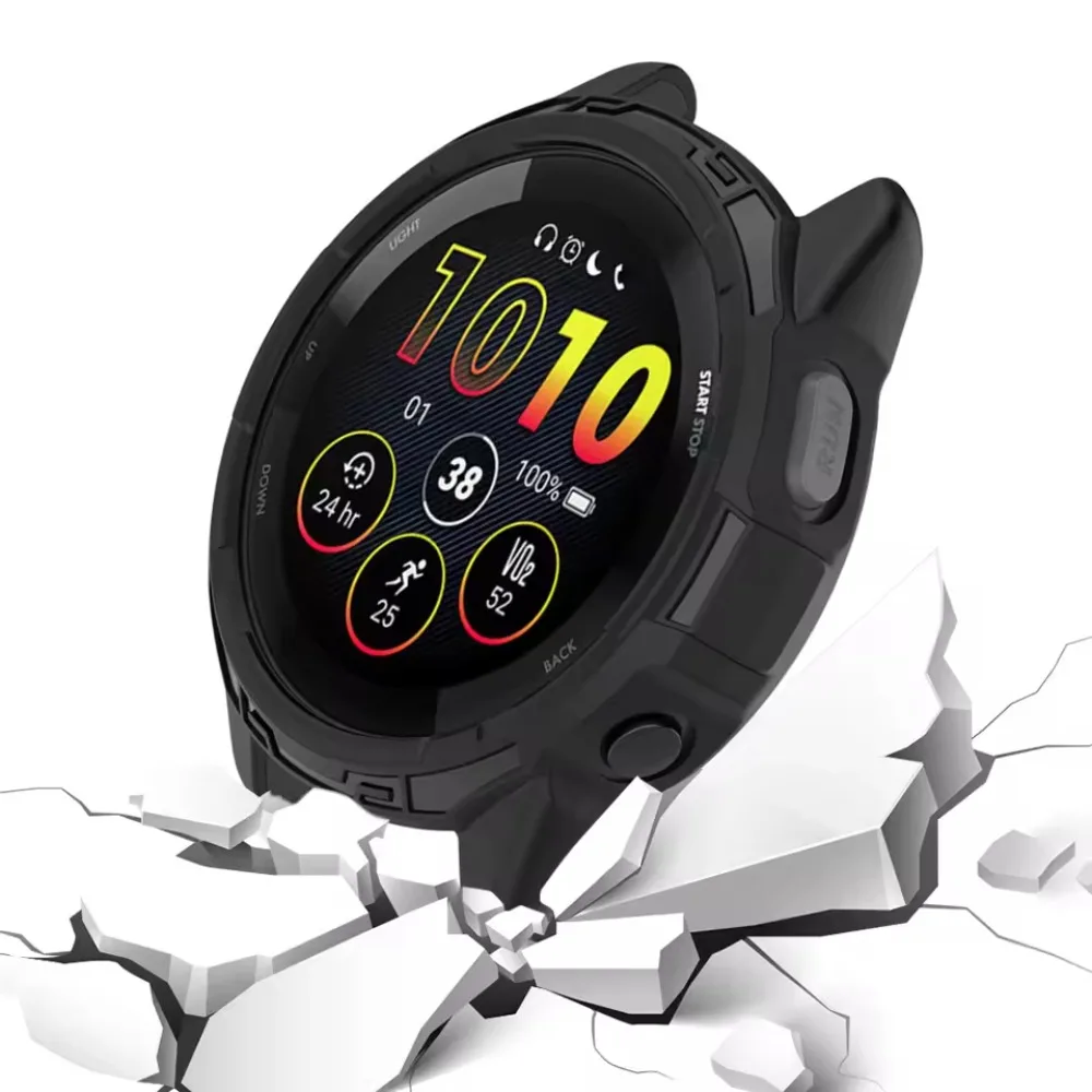 Фото Чехол из стекла + ПК для Garmin Forerunner 165 265 965 HD, закаленный универсальный защитный чехол для экрана Garmin Venu 3/Vivoactive 5 №5