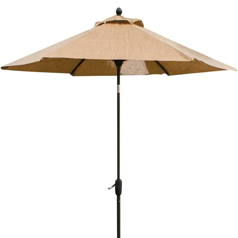 

Outdoor 9-Ft. Table Umbrella, Tan Sun Beach Umbrella Support And Hold Set Rain Gear Garden