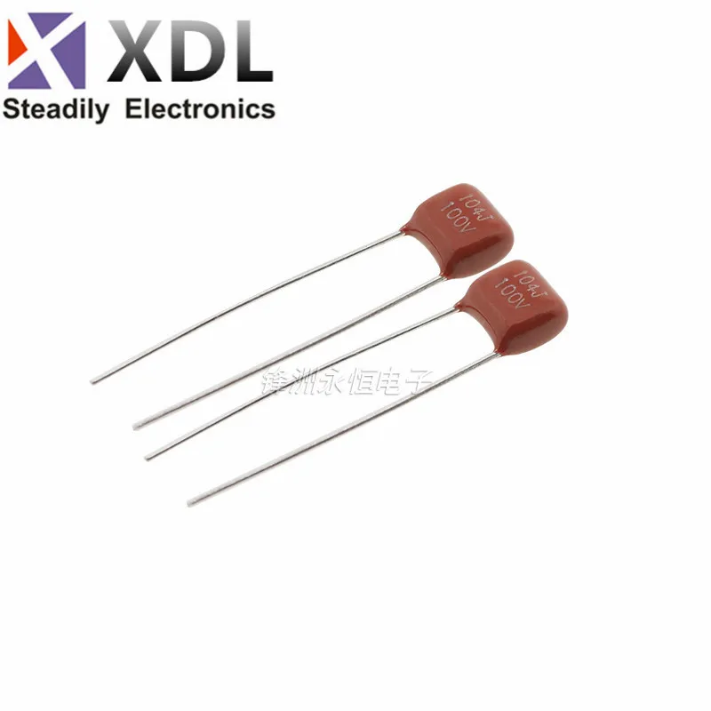 

50PCS 100V104J Pitch 5mm 100NF 0.1UF 100V 104 CBB Polypropylene film capacitor new