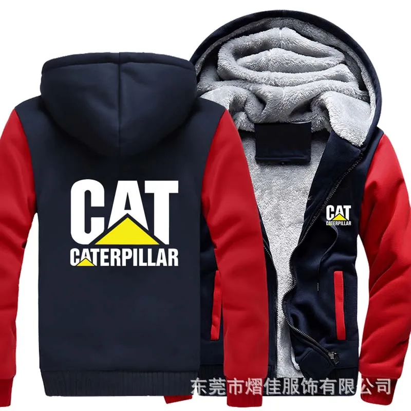 

CAT CATERPILLAR Winter Jacket Men's Cotton Warm Hoodies Casual sweatshirt Male Thicken coats Sweatshirt top Hoodie size M~5XL
