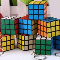 12pcs 3x3x3cm mini 3rd order keychain magic cubing speed puzzle educational toy for children kids
