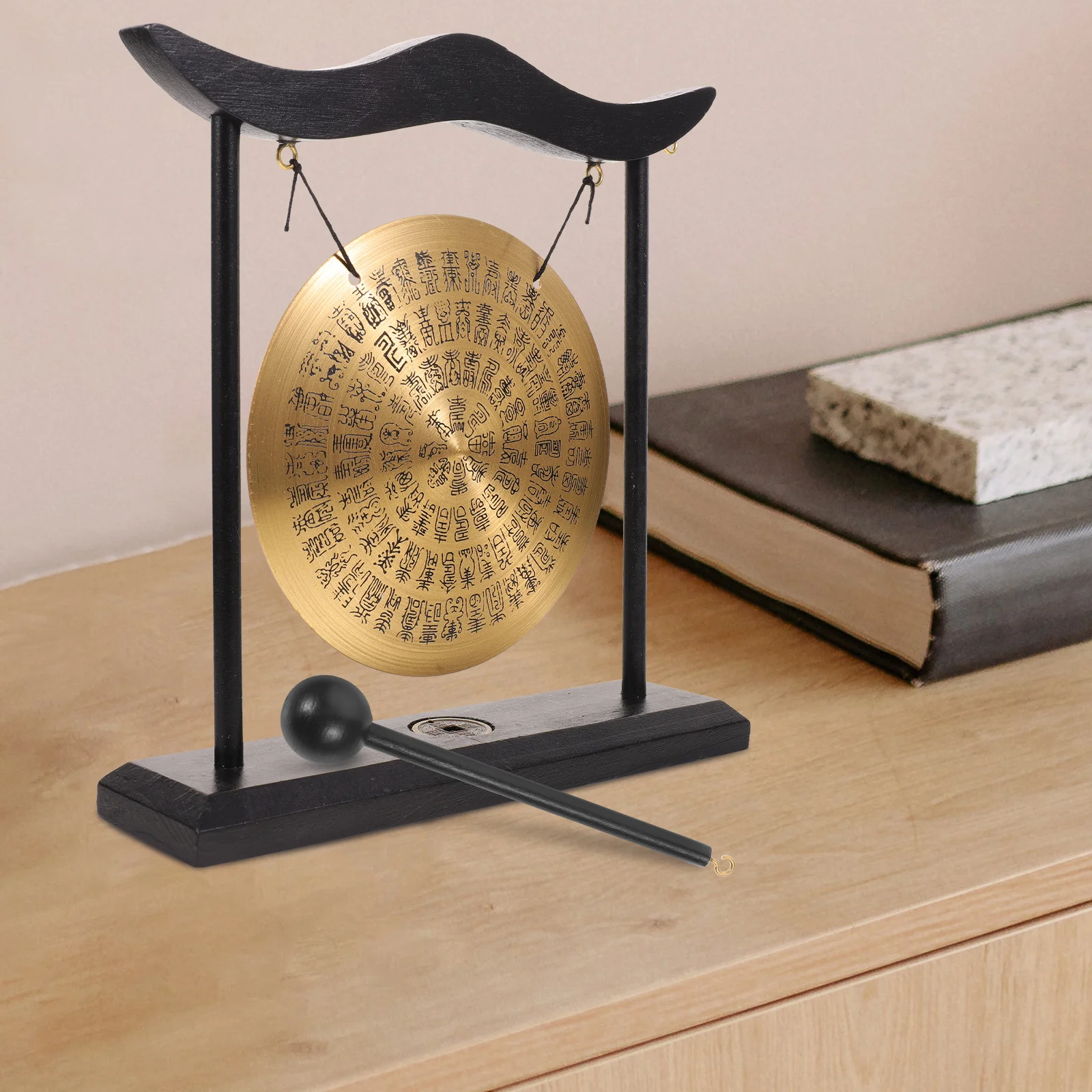 

Transparent Chinese Gong Ornament Desktop Zen Gong Craft Figurine Meditation Adorn