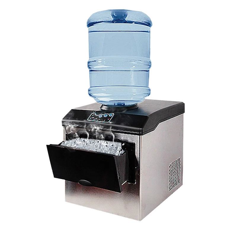 

Electric Ice Maker 25kg/24hAutomatic Manual Water Filling Portable Cube IceMaking Machine for Home Bar