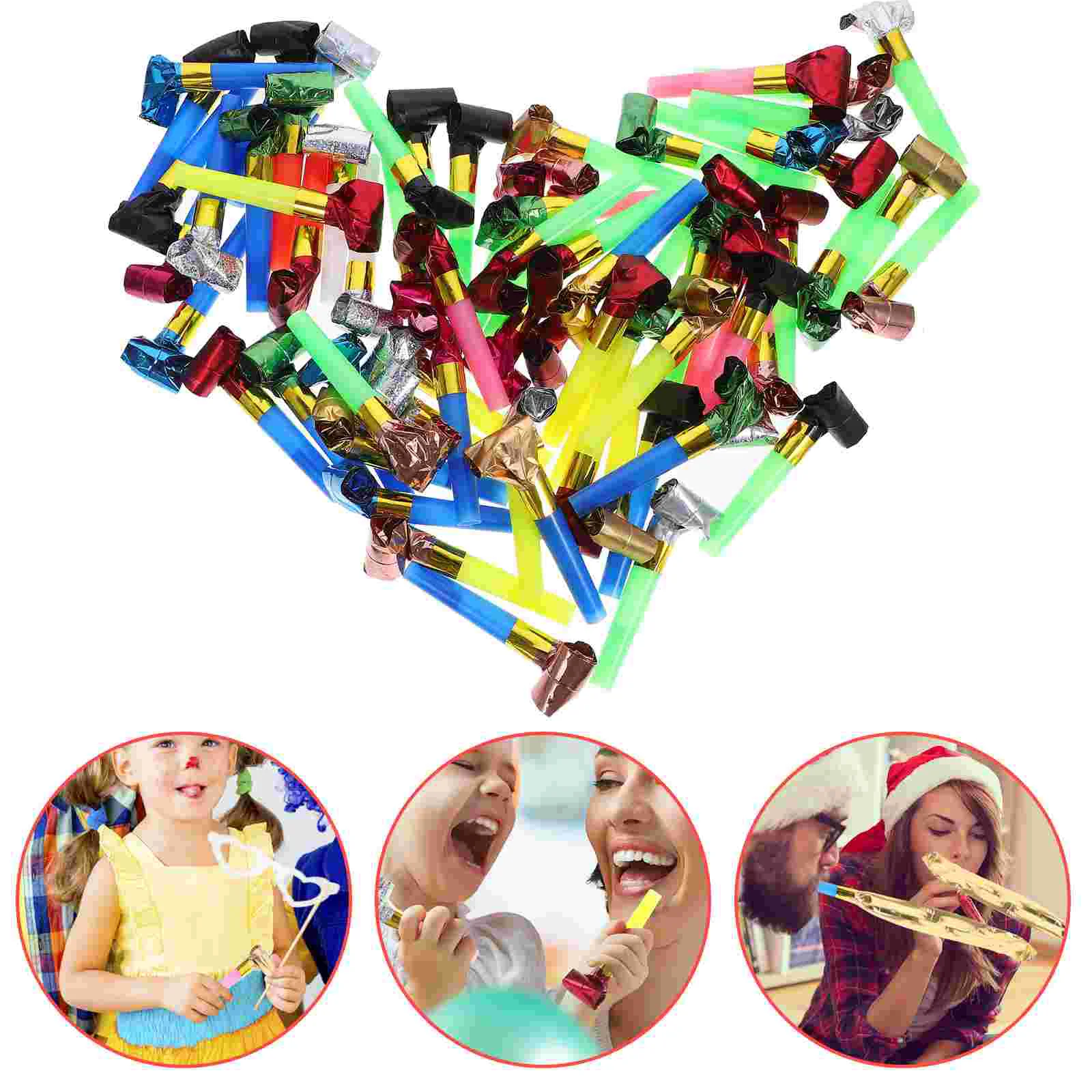 100 шт. свисток дракона для вечеринки воздуходувка рог свистки длинный нос