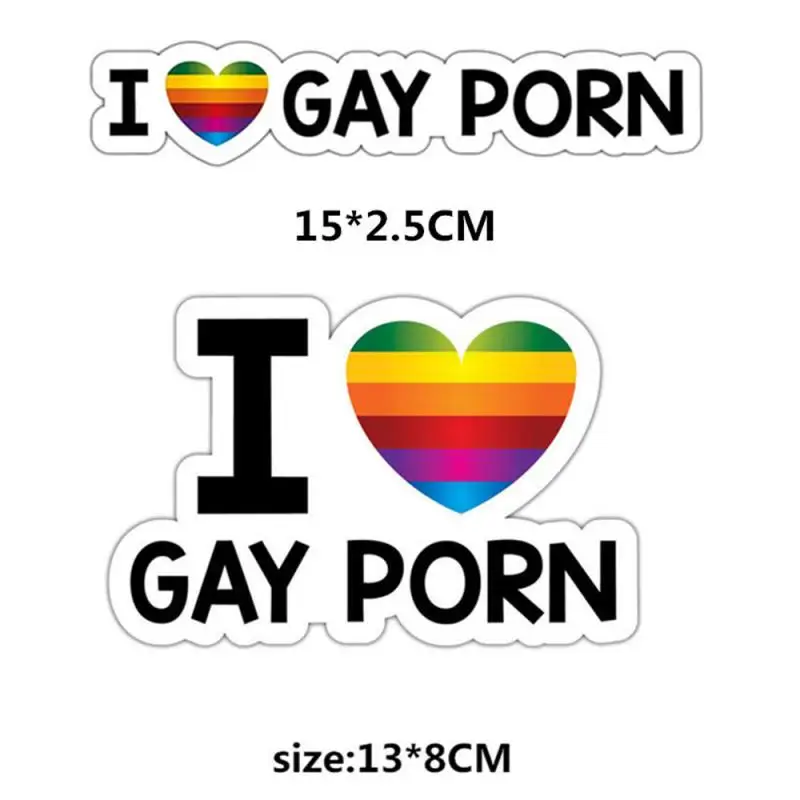 

Я люблю геев, порно, наклейки для автомобиля, водонепроницаемые декоративные автомобильные наклейки с цветами