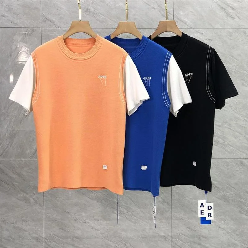 

Футболка Мужская/Женская составного кроя с вышивкой, 100% хлопок