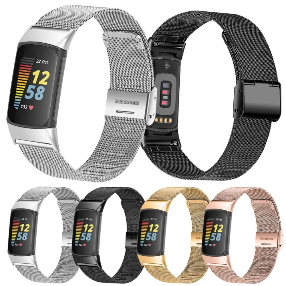 

Metal Magnetic Strap For Fitbit Charge 5 Band Stainless Steel Bracelet Wacthband For Fitbit Charge5 Strap Wristband Accessories