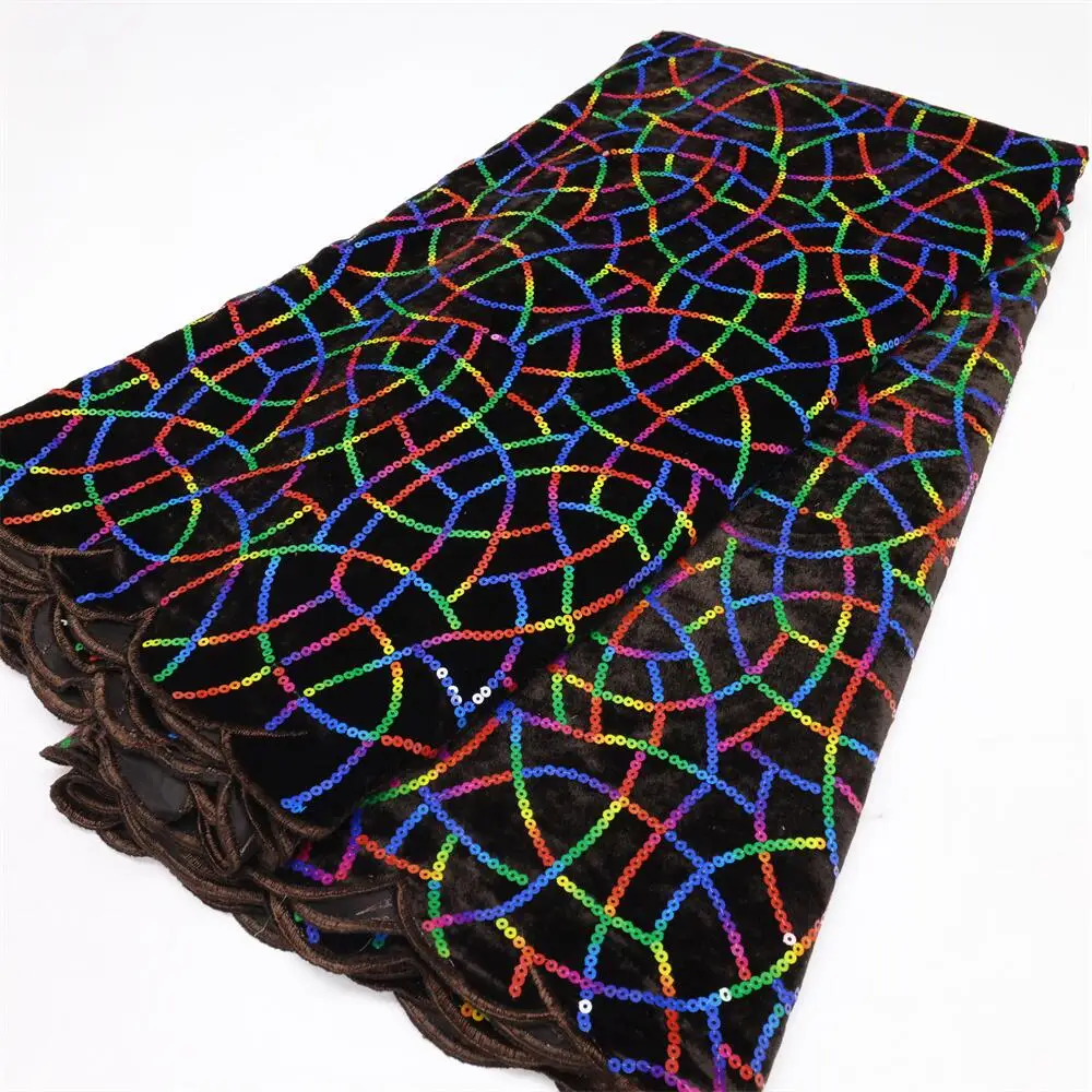 Африканская кружевная ткань для шитья женские платья Нигерия французский бархат