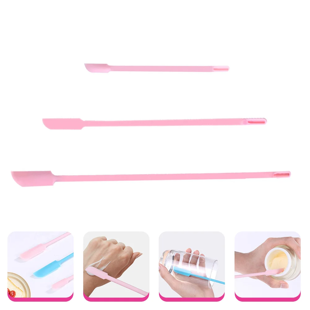 

3pcs Silicone Spatulas Mini Silicone Multi-use Cream Spatulas Makeup Tools Beauty Lotion Scraper Cosmetic Spatulas