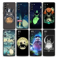 cute totoro ghibli miyazaki anime phone case for samsung galaxy s7 s8 s9 s10e s21 s20 fe plus ultra 5g soft silicone